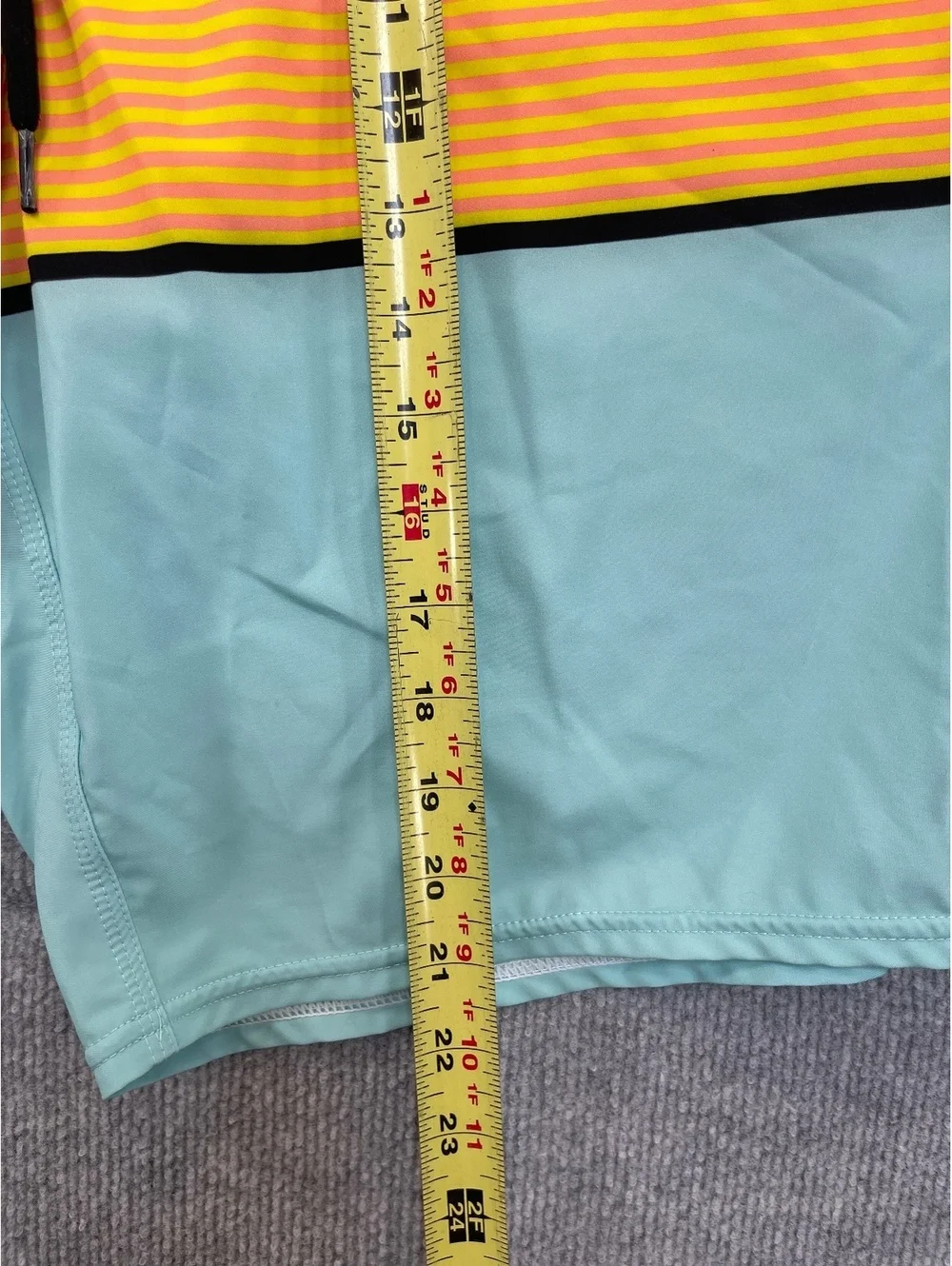 O'Neill Mens Boardshorts Swim Trunks Colorblock Sunset Stripe Turquoise Black